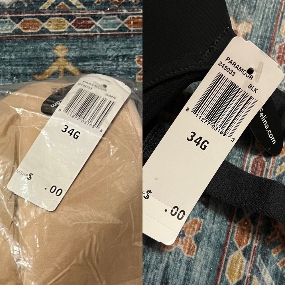 NWT Set of 2 Paramour by Felina Side Smoothing bras // 34G - Picture 7 of 7
